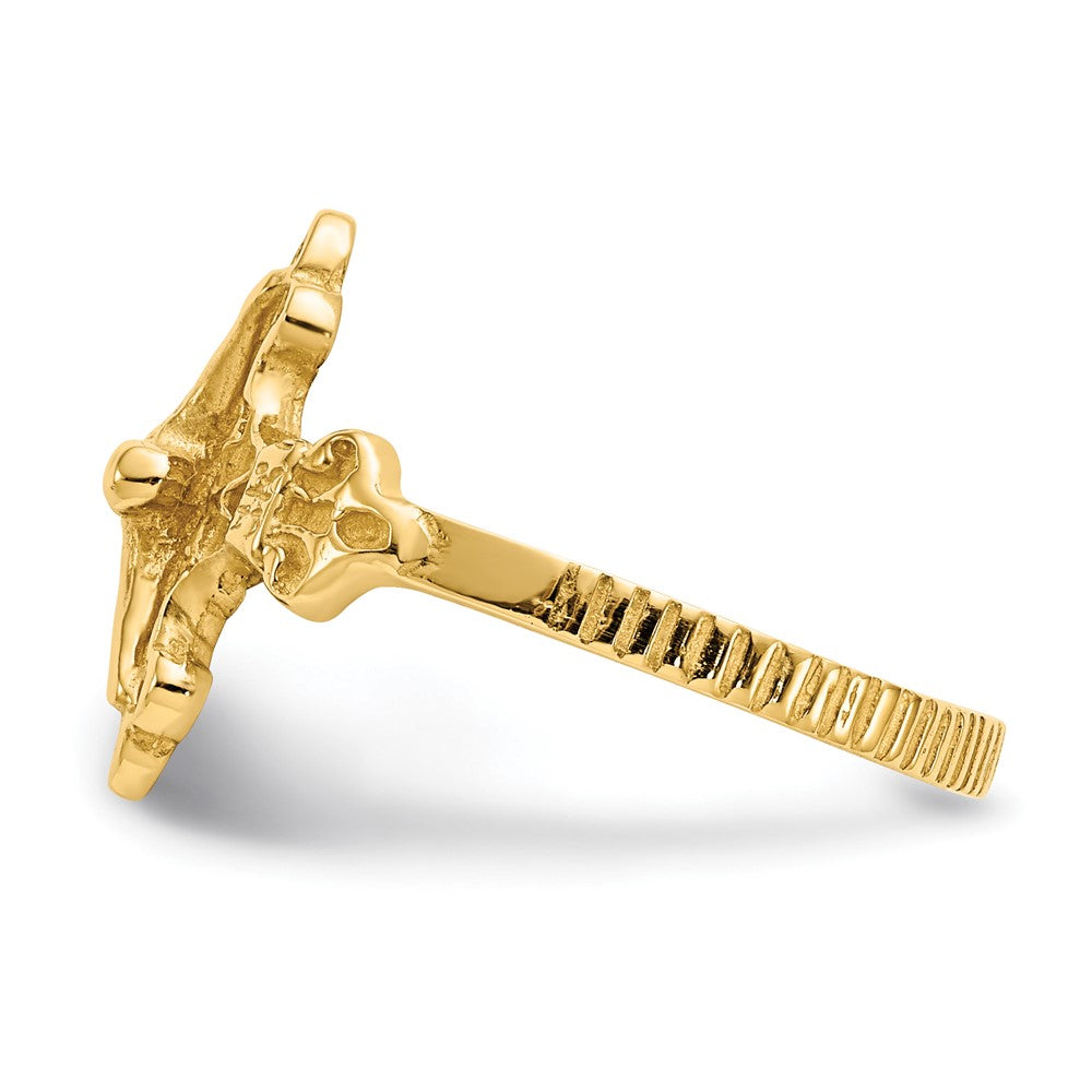 14K Yellow Gold Crucifix Ring