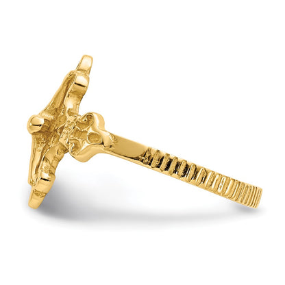 14K Yellow Gold Crucifix Ring