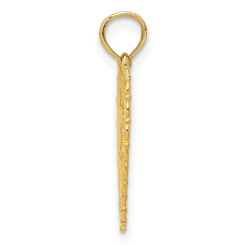 14k Yellow Gold Gold Reversible FOR MY MOM/ Thanks For Everything Pendant