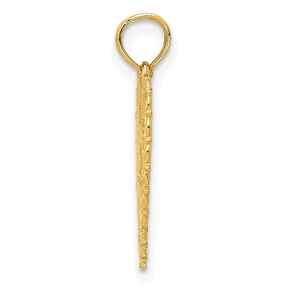 14k Yellow Gold Gold Reversible FOR MY MOM/ Thanks For Everything Pendant