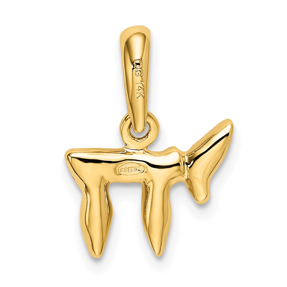 14k Yellow Gold Chai Pendant