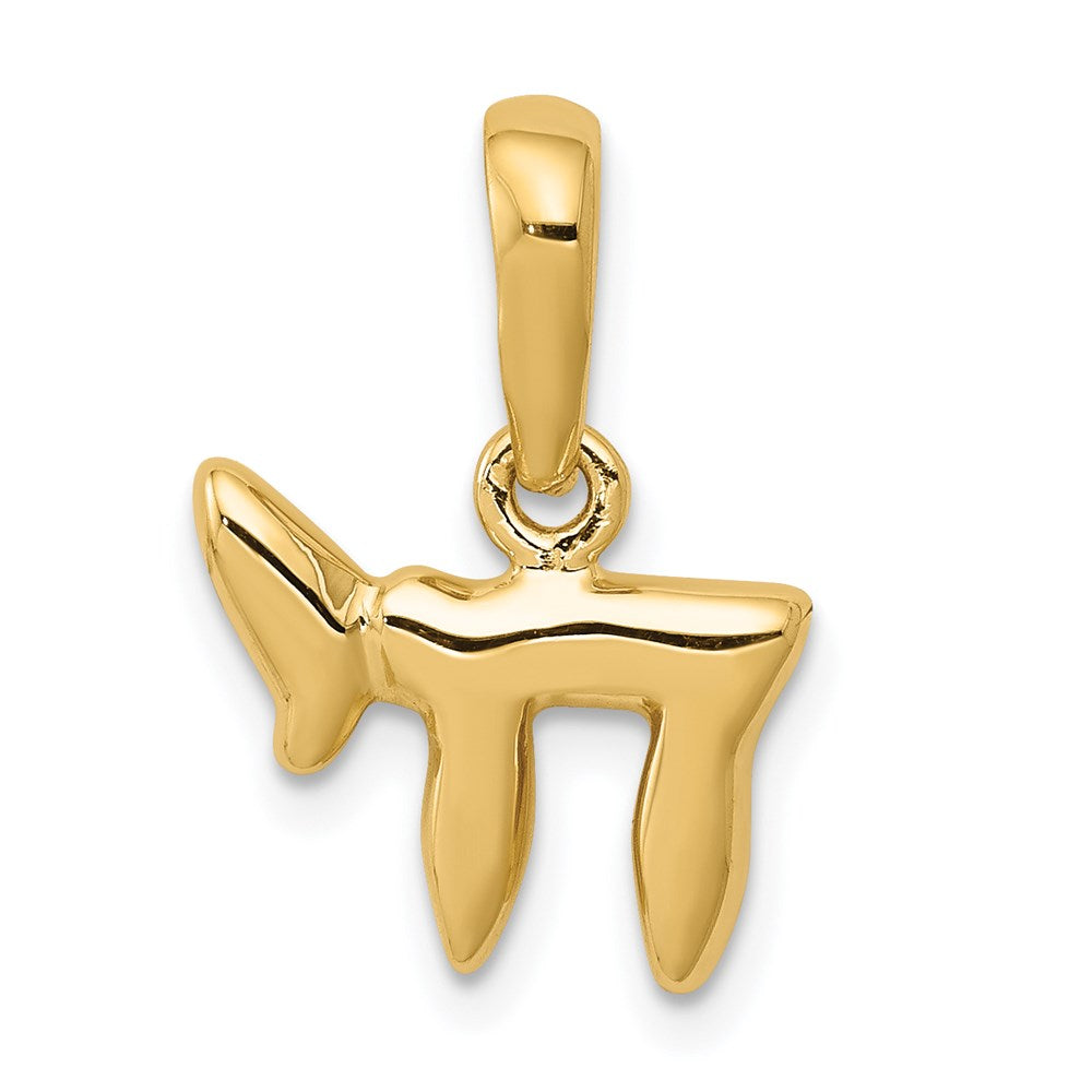 14k Yellow Gold Chai Pendant
