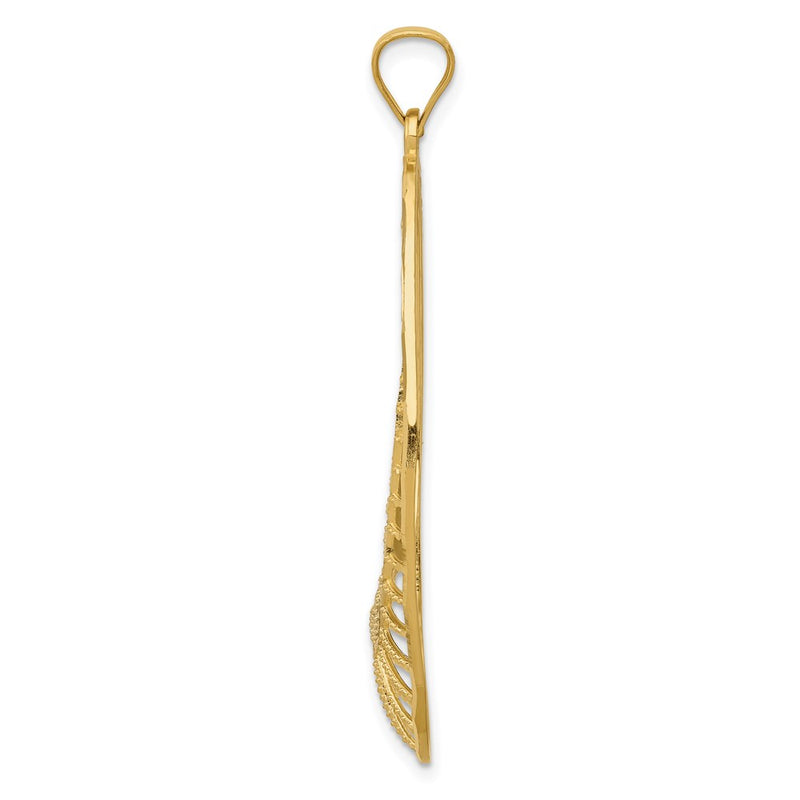 14k Yellow & Rhodium Gold & Rhodium-plated Oval Pendant
