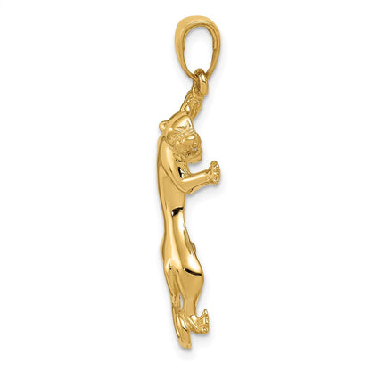 14k Yellow Gold Gold Polished Panther Pendant