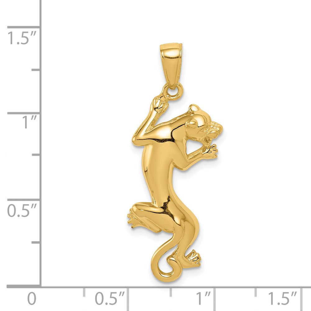 14k Yellow Gold Gold Polished Panther Pendant