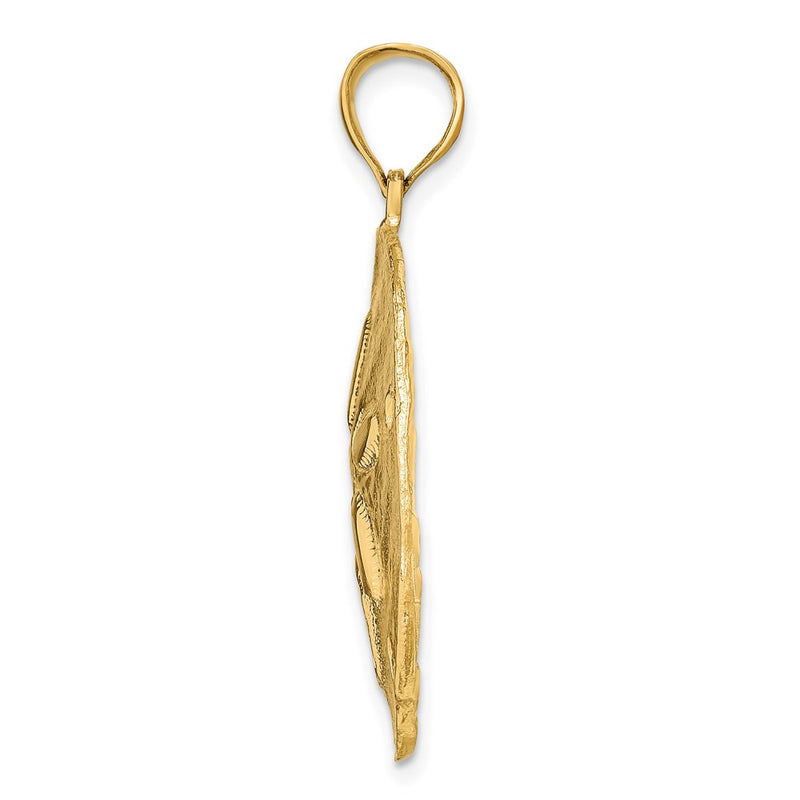 14k Yellow Gold Sand Dollar Pendant