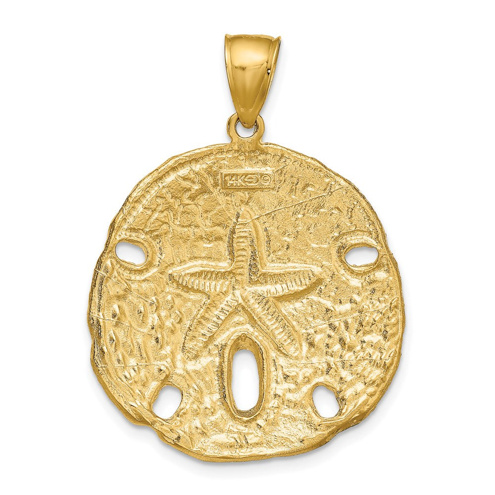 14k Yellow Gold Sand Dollar Pendant