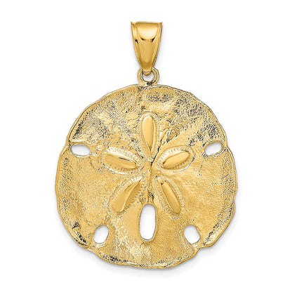 14k Yellow Gold Sand Dollar Pendant