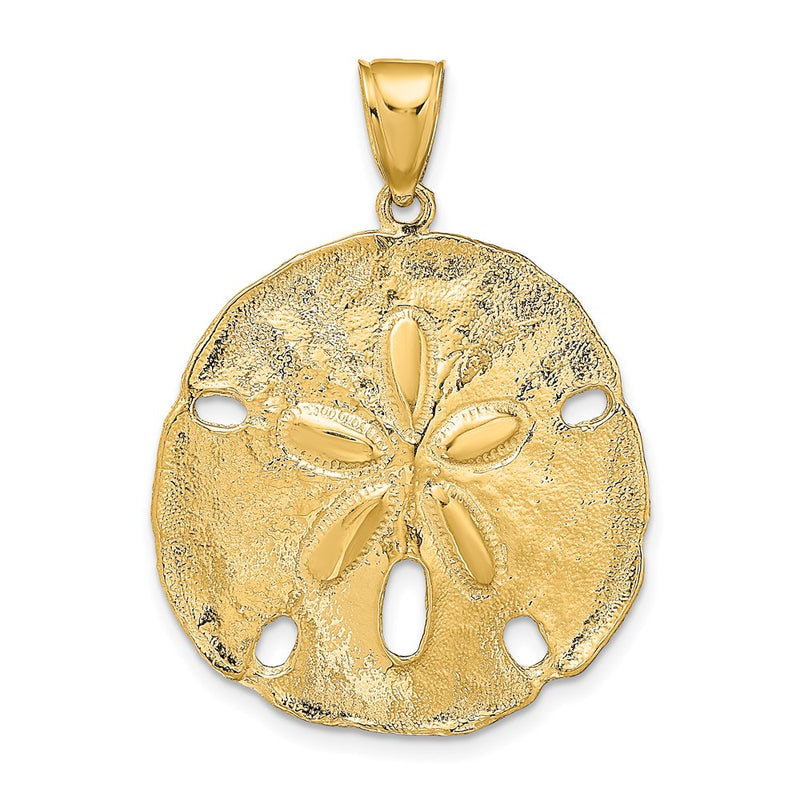 14k Yellow Gold Sand Dollar Pendant
