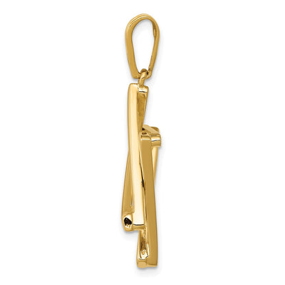 14k Yellow Gold Star of David Pendant