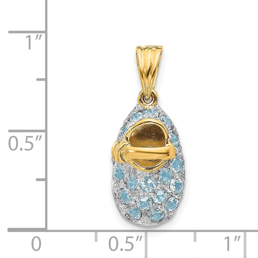 14k Yellow Gold Oval East-West Sapphire and Diamond Ring