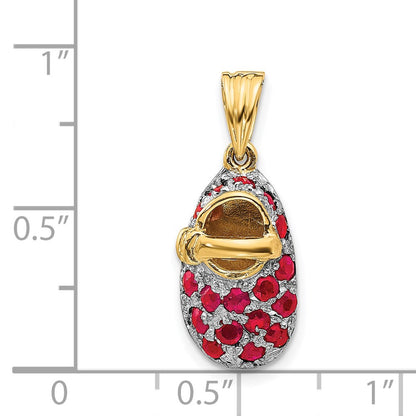 14k Yellow Gold w/Rhodium Created Ceylon Sapph/Created Sapph/Diamond Ring