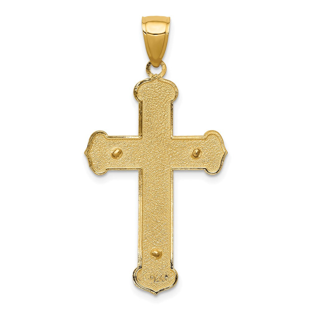 14k Yellow Gold Polished Crucifix Pendant