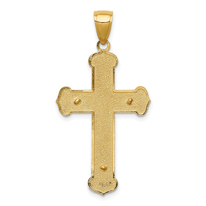14k Yellow Gold Polished Crucifix Pendant