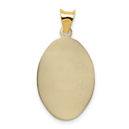 14k Yellow Gold Polished D/C Sagrado Corazon Oval Pendant