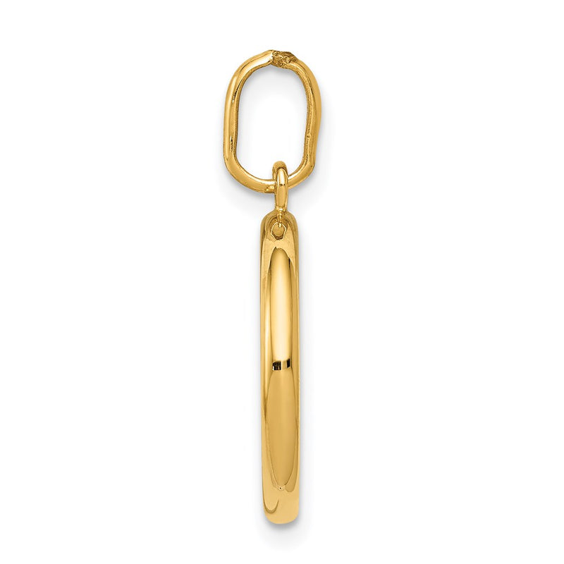 14k Yellow Gold Polished And Satin St Christopher Medal Pendant