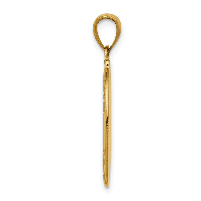 14k Yellow Gold Saint Theresa Oval Medal Pendant