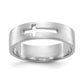 14k White Gold Polished Cut-out Cross Men's Ring