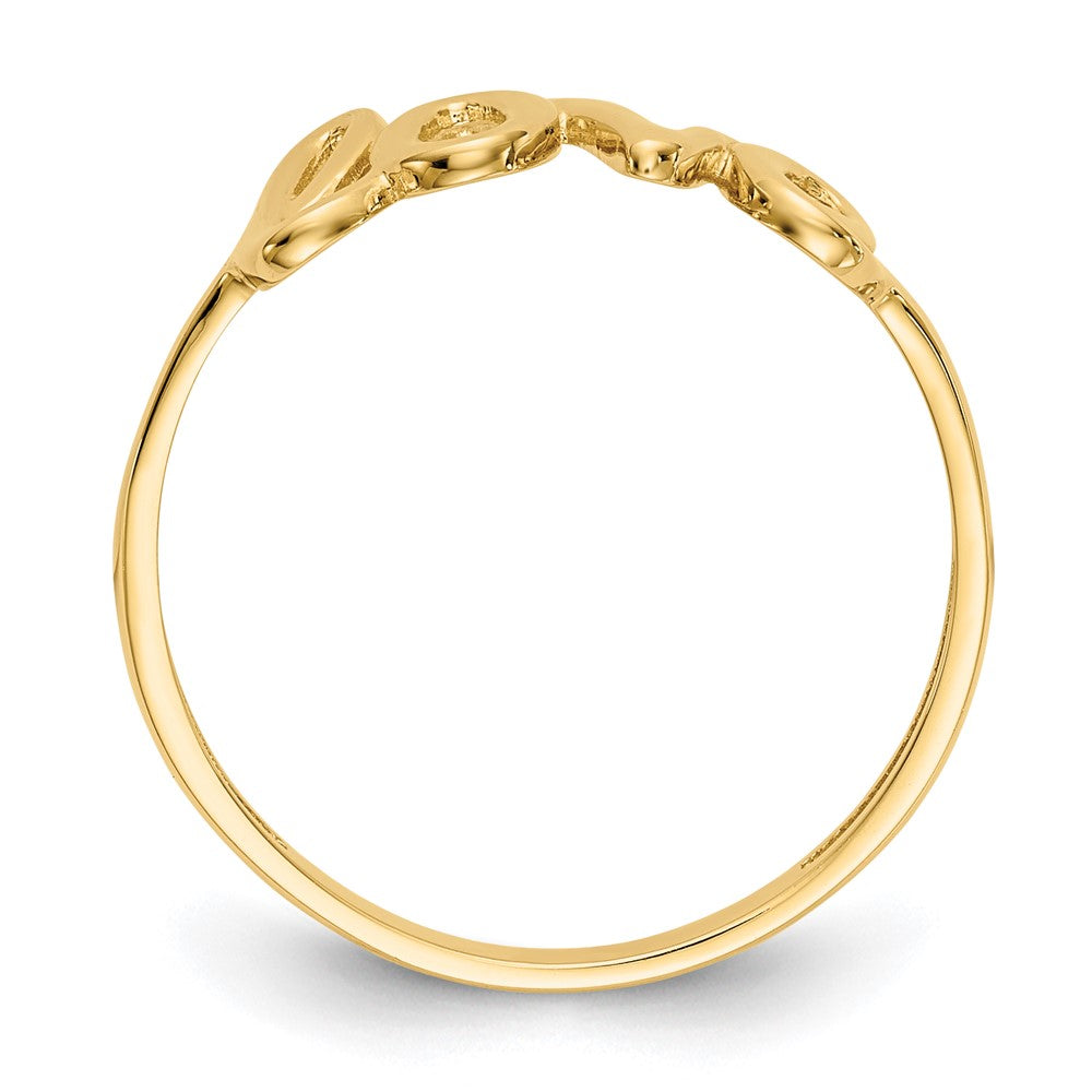 14K Yellow Gold Polished Love Ring
