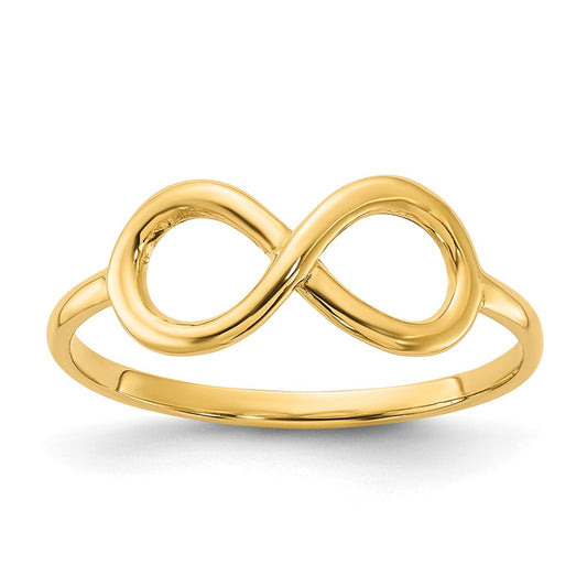 14K Yellow Gold Polished Infinity Ring