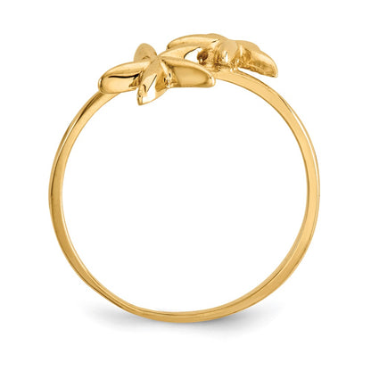 14K Yellow Gold Polished Starfish Ring