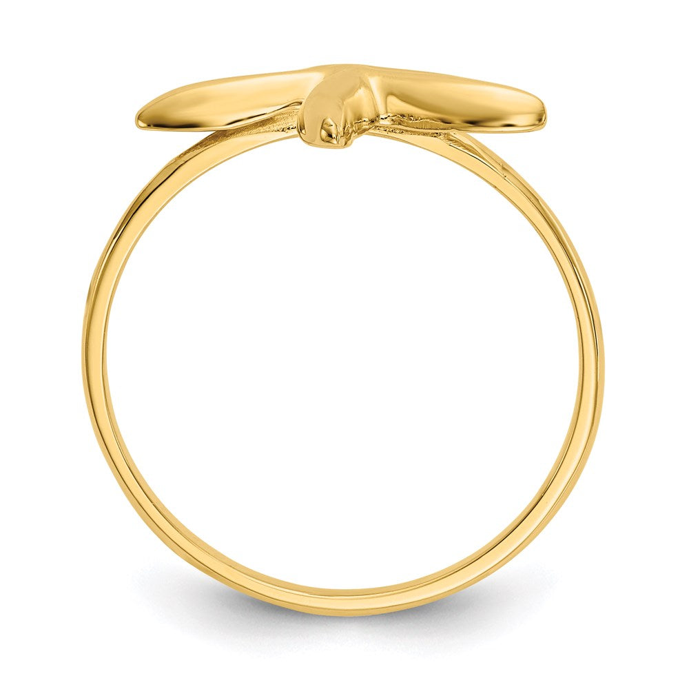 14K Yellow Gold Polished Starfish Ring