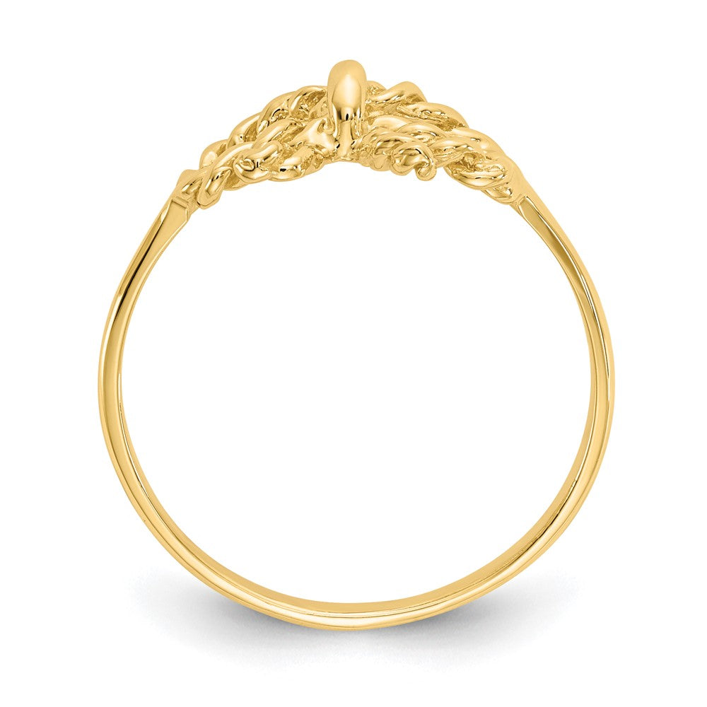 14K Yellow Gold Polished Bow Ring