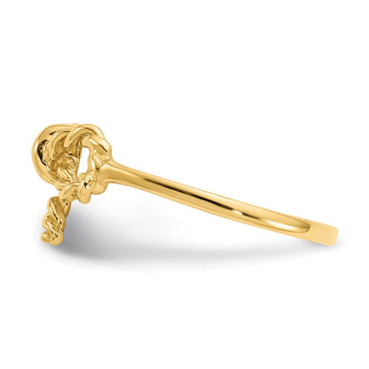 14K Yellow Gold Polished Bow Ring