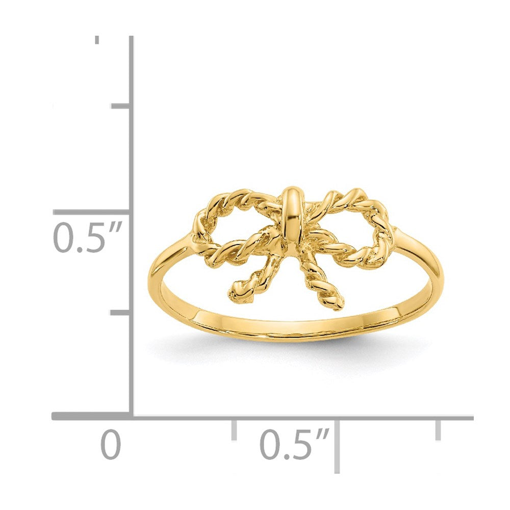14K Yellow Gold Polished Bow Ring