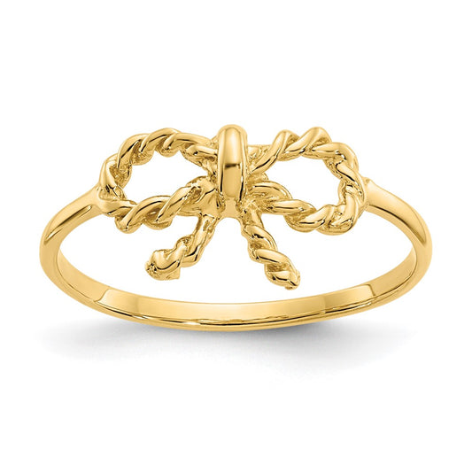 14K Yellow Gold Polished Bow Ring