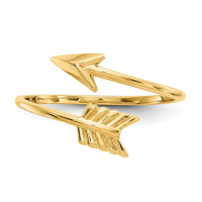 14K Yellow Gold Polished Arrow Ring