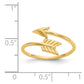 14K Yellow Gold Polished Arrow Ring