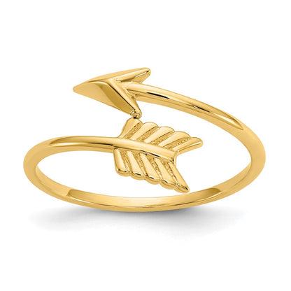 14K Yellow Gold Polished Arrow Ring