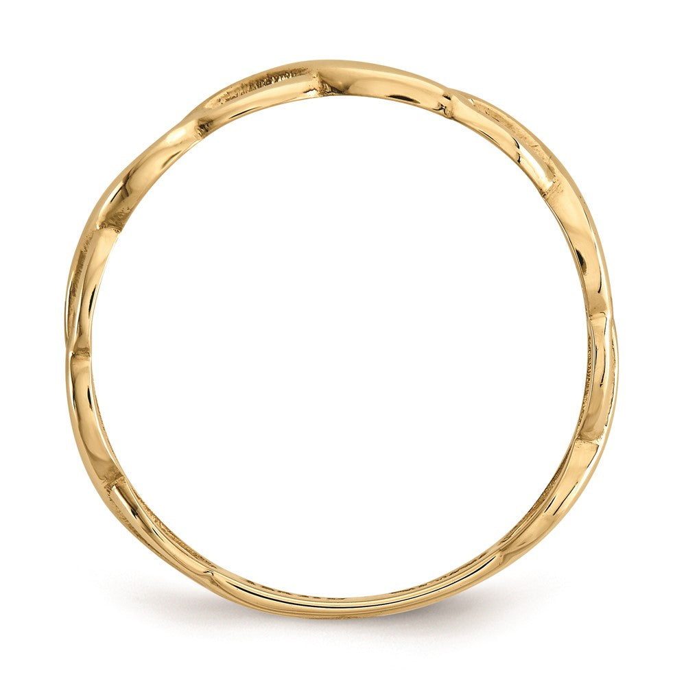 14k yellow gold infinity symbol link ring k5788