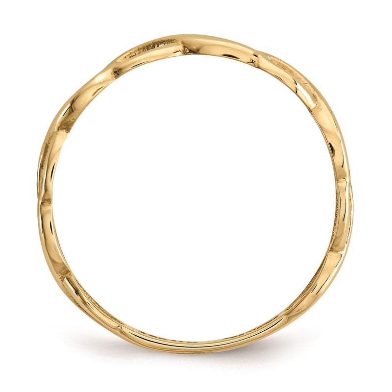 14k yellow gold infinity symbol link ring k5788