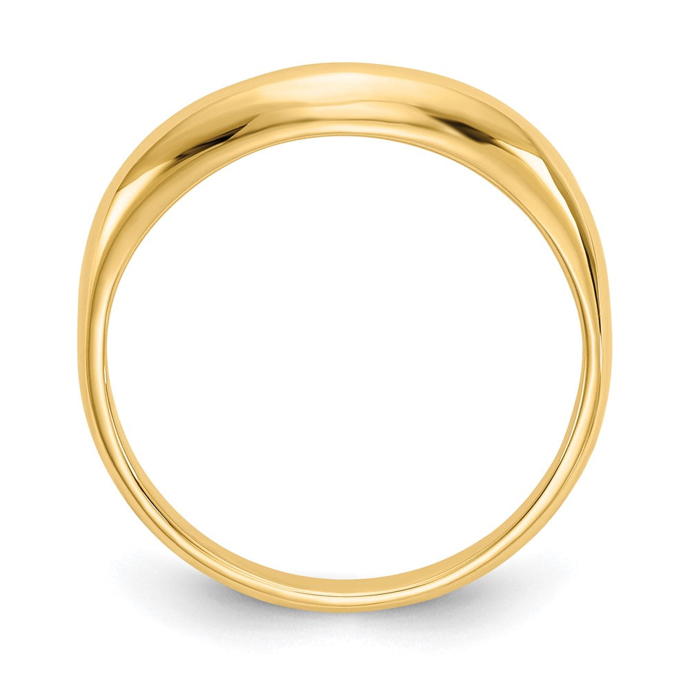 14K Yellow Gold Polished Stackable Wave Ring