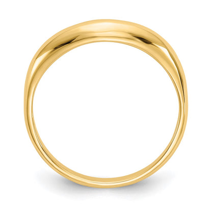 14K Yellow Gold Polished Stackable Wave Ring