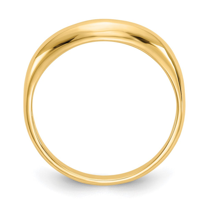 14K Yellow Gold Polished Stackable Wave Ring