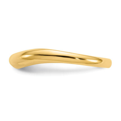 14K Yellow Gold Polished Stackable Wave Ring