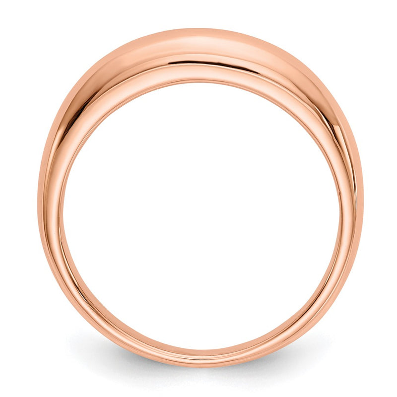 Solid 10K Rose Gold Polished Men's/Women's Wedding Band Ring Ring Size 7
