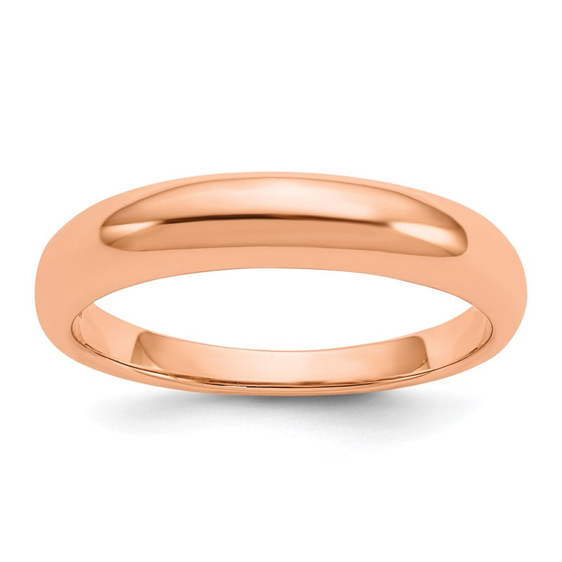 Solid 10K Rose Gold Polished Men's/Women's Wedding Band Ring Ring Size 7