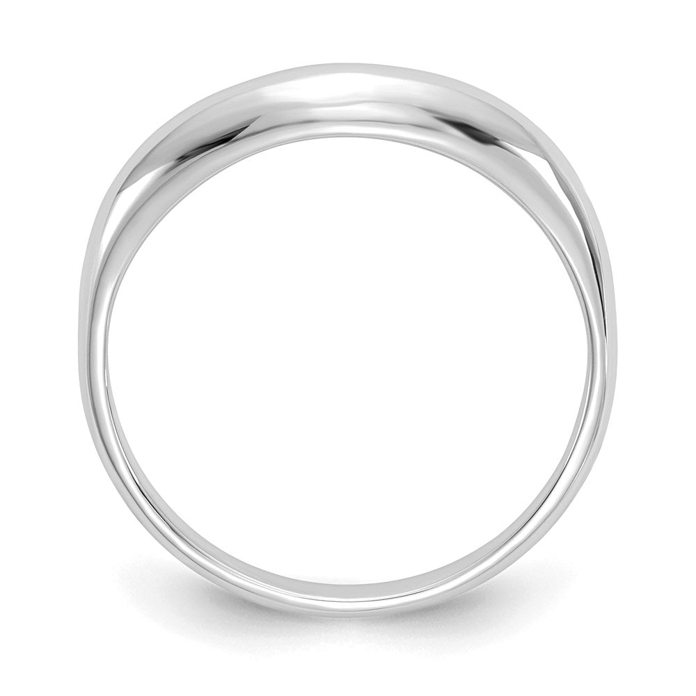 14k White Gold Polished Stackable Wave Ring