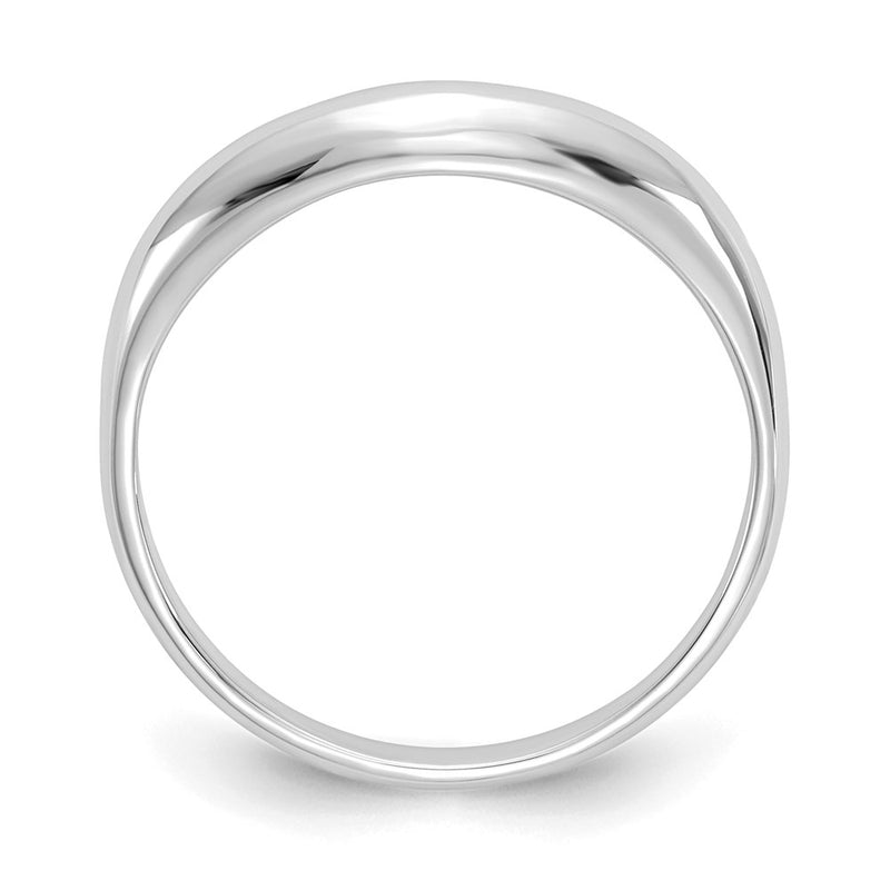 14k White Gold Polished Stackable Wave Ring