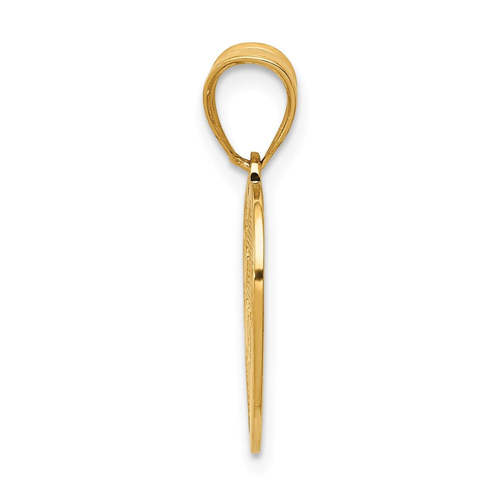 14k Yellow Gold Polished Te Amo Heart Pendant