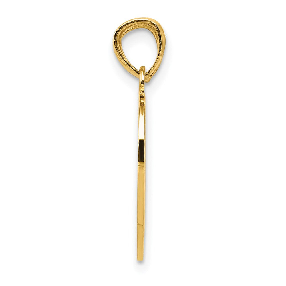 14k Yellow Gold Satin and Polished DAUGHTER-MOM Break Apart Heart Pendant