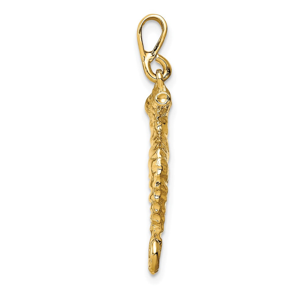 14k Yellow Gold Gold Polished Sea Horse Pendant