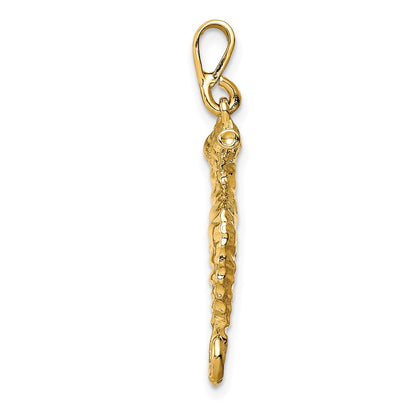 14k Yellow Gold Gold Polished Sea Horse Pendant