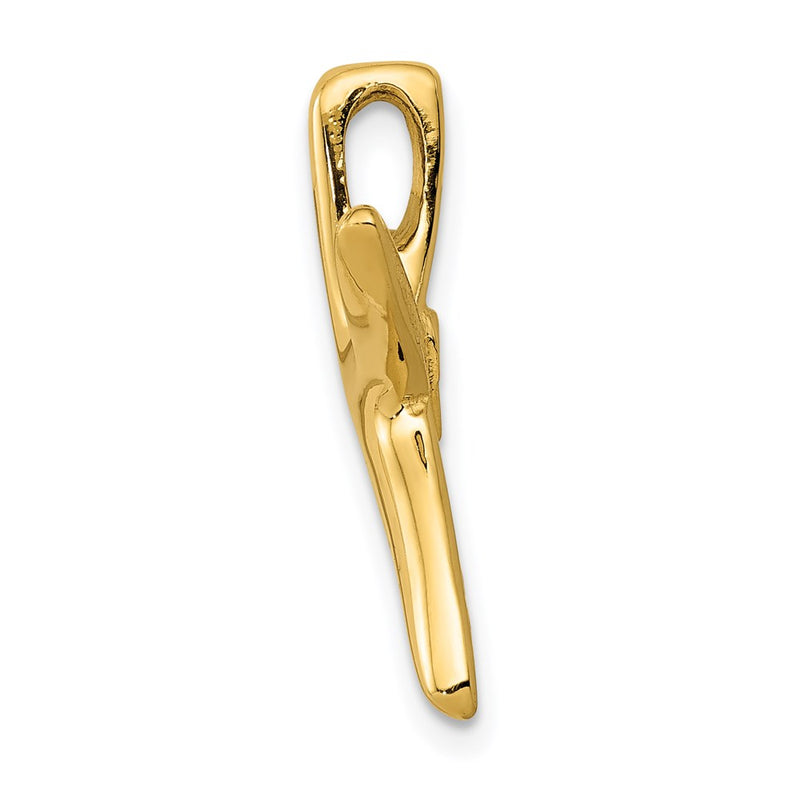 14k Yellow Gold Polished Starfish Slide