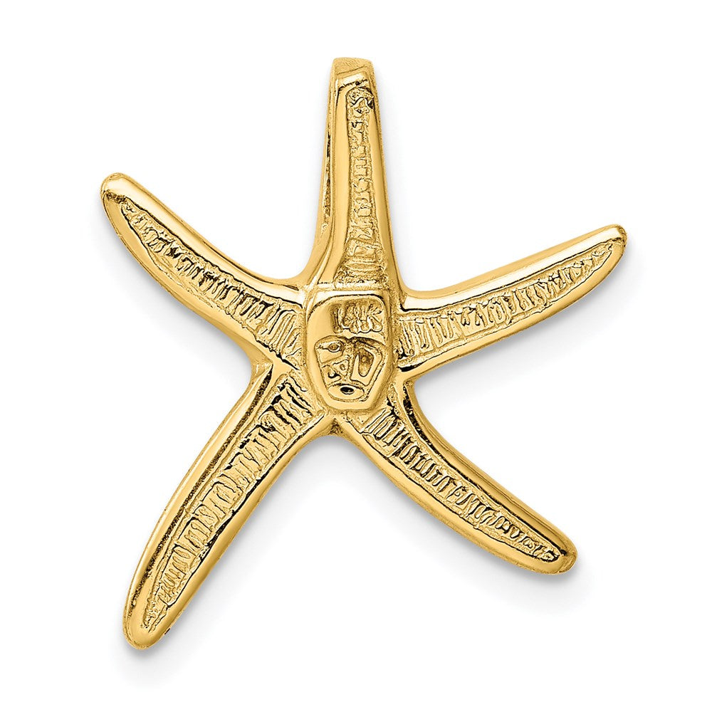 14k Yellow Gold Polished Starfish Slide
