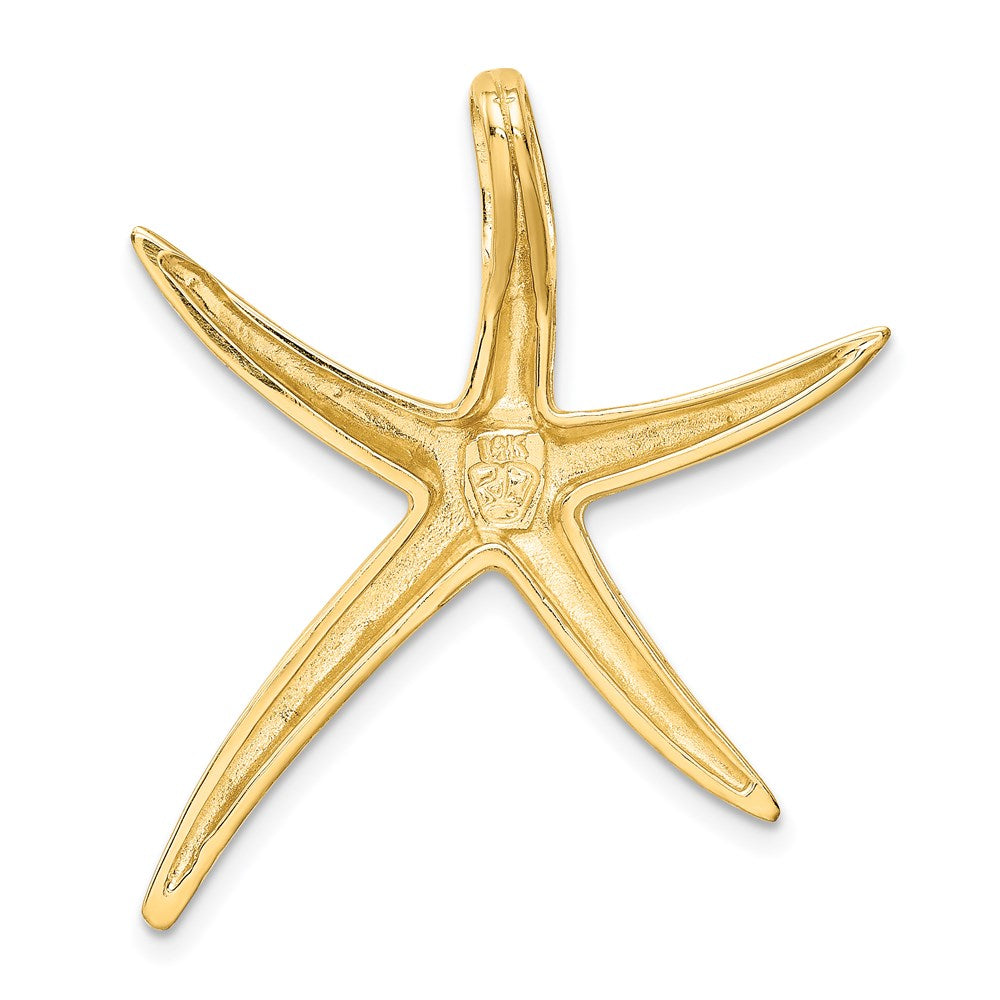 14k Yellow Gold Polished Starfish Slide